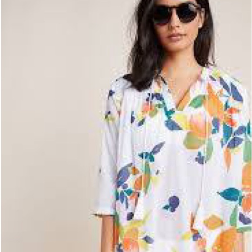 Roller Rabbit Serafina Gauze Tunic EUC